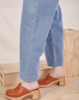 Denim Trouser Jeans in Light Wash pant leg close up