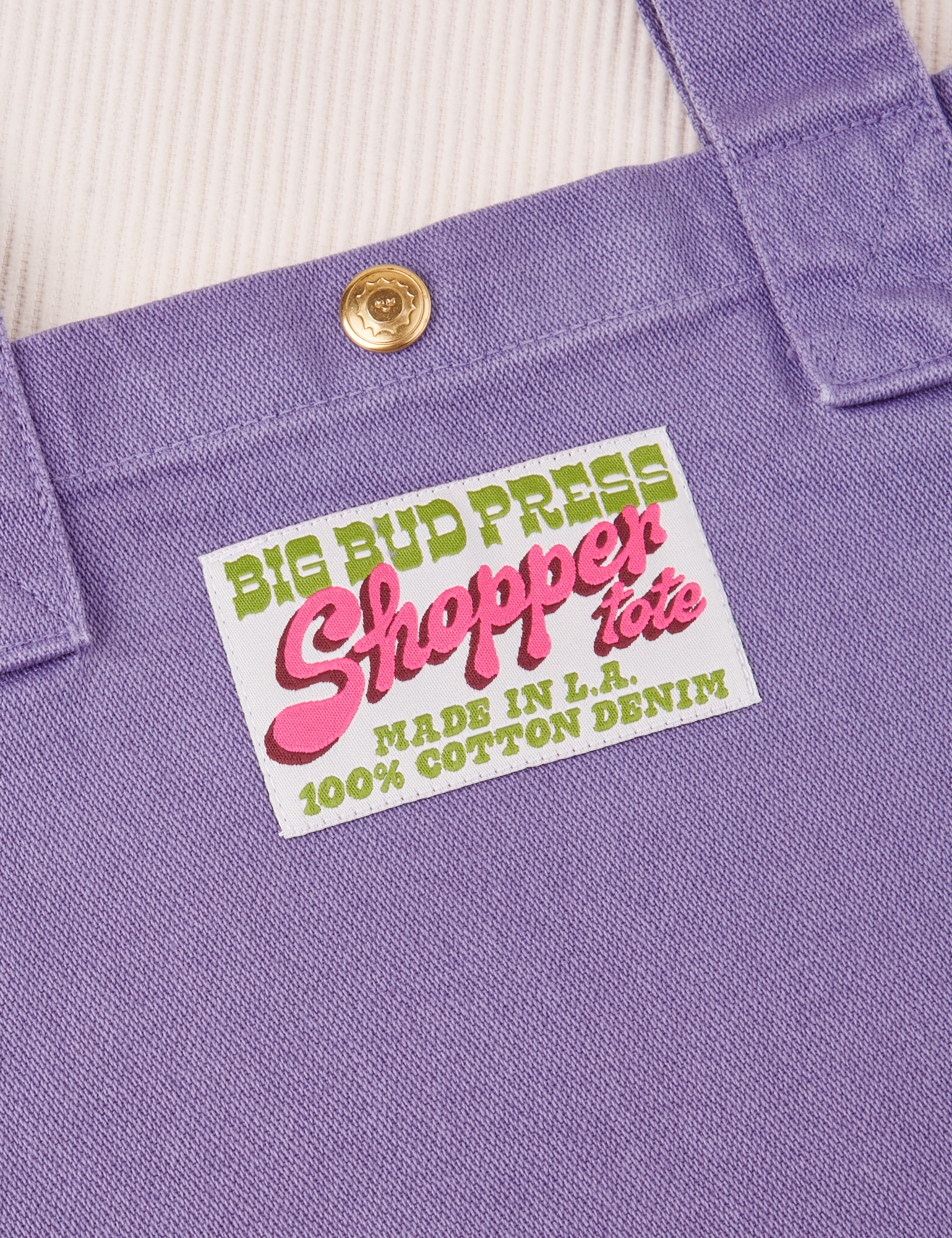 Faded Grape Shopper Tote close up