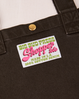 Espresso Brown Shopper Tote close up