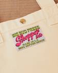Vintage Off-White Shopper Tote close up