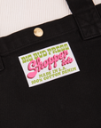 Black Shopper Tote close up