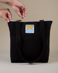 Over-Shoulder Zip Mini Tote in Basic Black