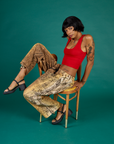 Drop Pocket Pants - Leopard Print