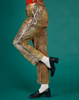 Side view of the Leopard Work Pant on Kira