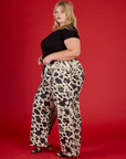 Drop Pocket Pants - Cow Print