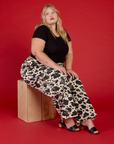 Drop Pocket Pants - Cow Print