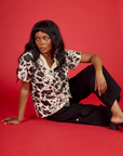Pantry Button-Up - Cow Print