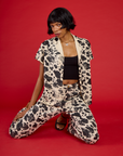 Pantry Button-Up - Cow Print