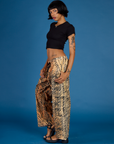 Drop Pocket Pants - Tiger Print
