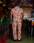 Short Sleeve Jumpsuit - Hot Dog & Beer & Wine & Pretzels