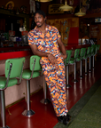 Short Sleeve Jumpsuit - Hot Dog & Beer & Wine & Pretzels