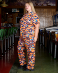 Short Sleeve Jumpsuit - Hot Dog & Beer & Wine & Pretzels