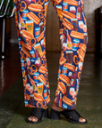 Short Sleeve Jumpsuit - Hot Dog & Beer & Wine & Pretzels
