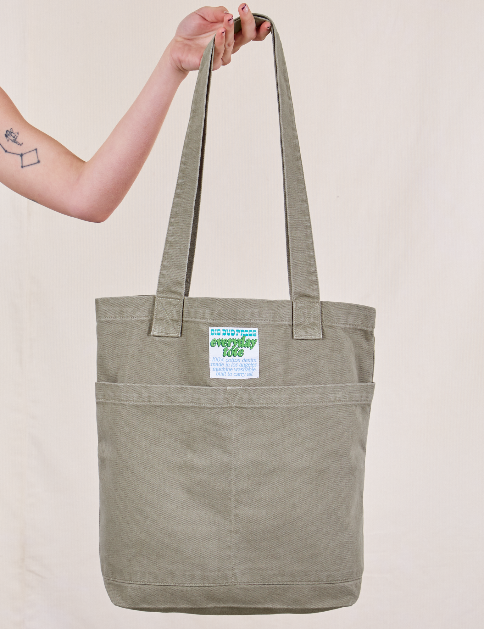 Everyday Tote Bag in Khaki Grey