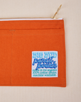 Close up of Pencil Pouch in Burnt Orange