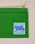 Close up of Pencil Pouch in Kelly Green