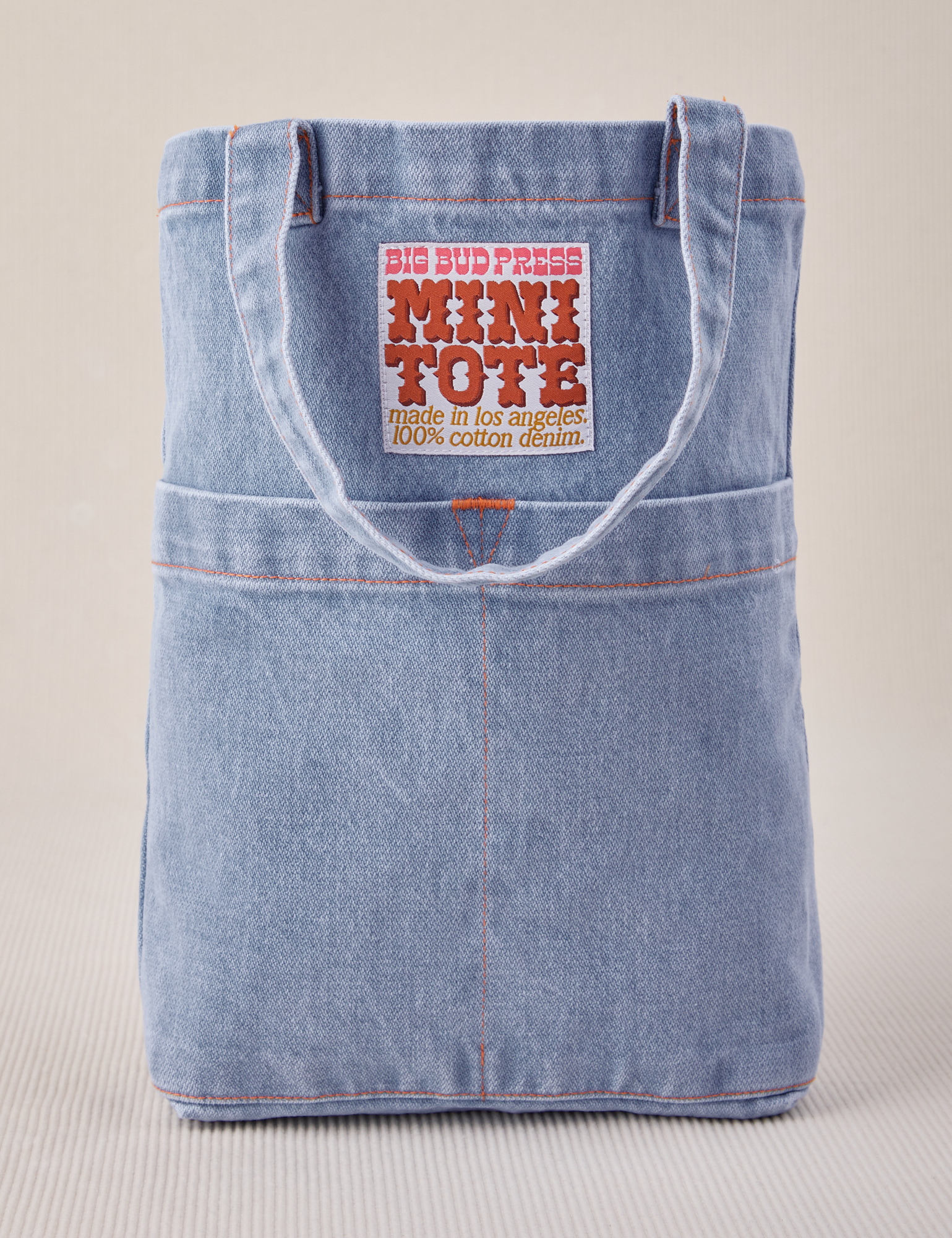 Denim Mini Tote Bag in Light Wash