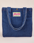 Denim Shopper Tote Bag in Dark Wash