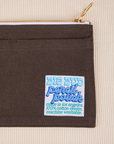 Close up of Pencil Pouch in Espresso Brown