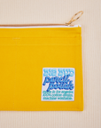 Close up of Pencil Pouch in Golden Yellow