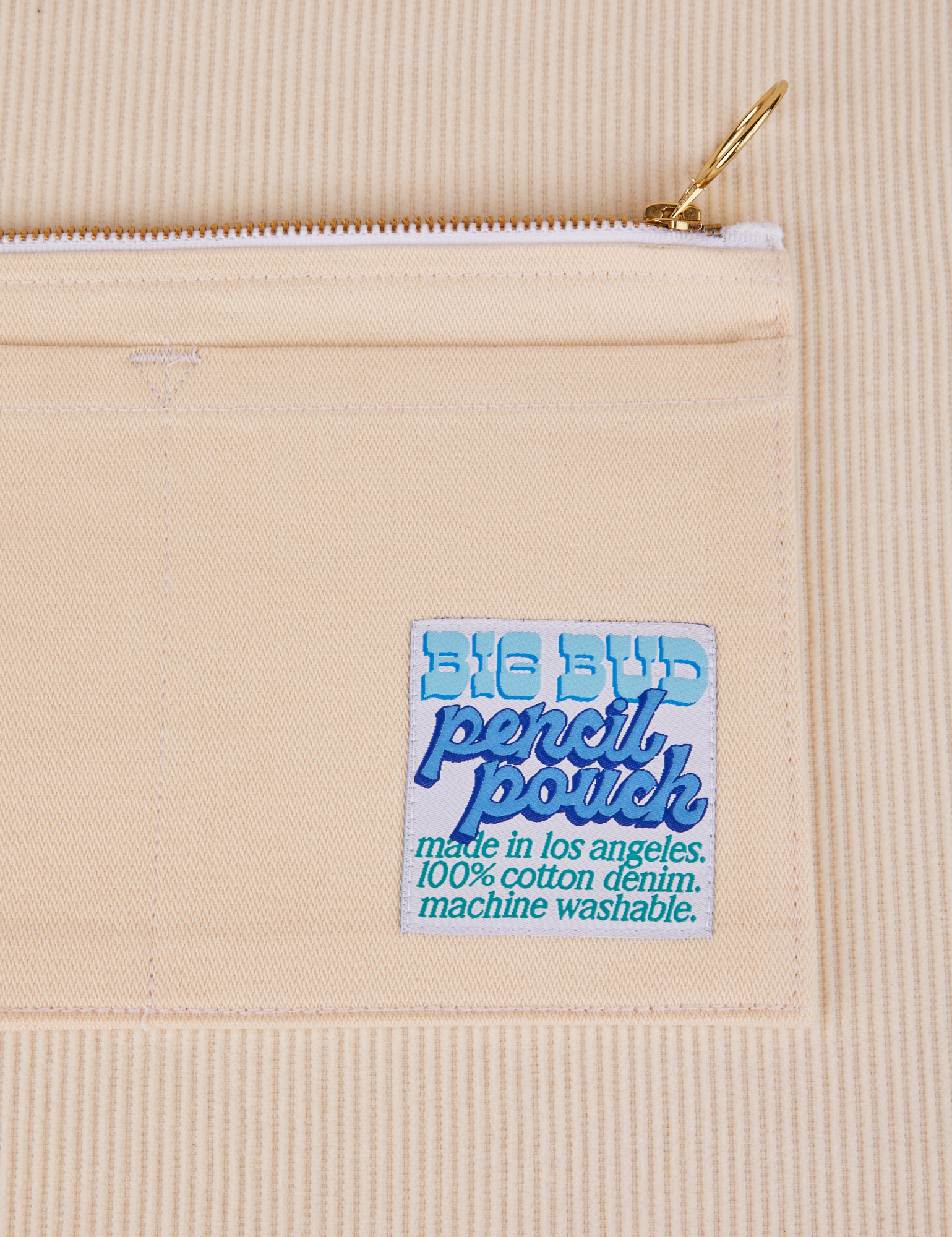 Close up of Pencil Pouch in Vintage Off-White