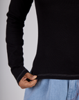 Porthole Long Sleeve Tee - Basic Black