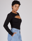 Porthole Long Sleeve Tee - Basic Black
