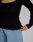 Porthole Long Sleeve Tee - Basic Black