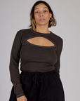 Porthole Long Sleeve Tee - Espresso Brown