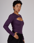 Porthole Long Sleeve Tee - Nebula Purple