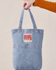 Denim Mini Tote Bag in Light Wash