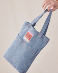 Denim Mini Tote Bag in Light Wash