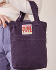 Mini Tote Bag in Nebula Purple on arm of model