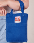 Royal Blue Mini Tote Bag on Ashley's arm