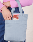 Mini Tote Bag in Periwinkle on arm of model