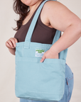 Baby Blue Everyday Tote worn by Ashley