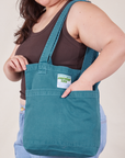 Everyday Tote Bag in Marine Blue worn by model