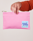 Pencil Pouch in Bubblegum Pink held by model