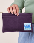 Pencil Pouch in Nebula Purple held by model
