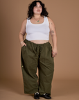 Drop Pocket Cargo Pants - Surplus Green