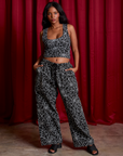 Cropped Tank Top in Spider Webs and matching Drop Pocket Cargo Pants on Kandia
