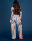 Work Pants in Rainbow Stripe back view on Sydney