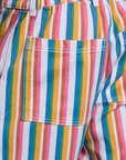 Close up of back pocket of Work Pants in Rainbow Stripe on Isaac
