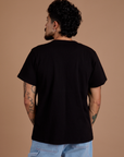 Burly Tee in Basic Black back view on Jesse