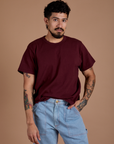 Burly Tee - Red Wine