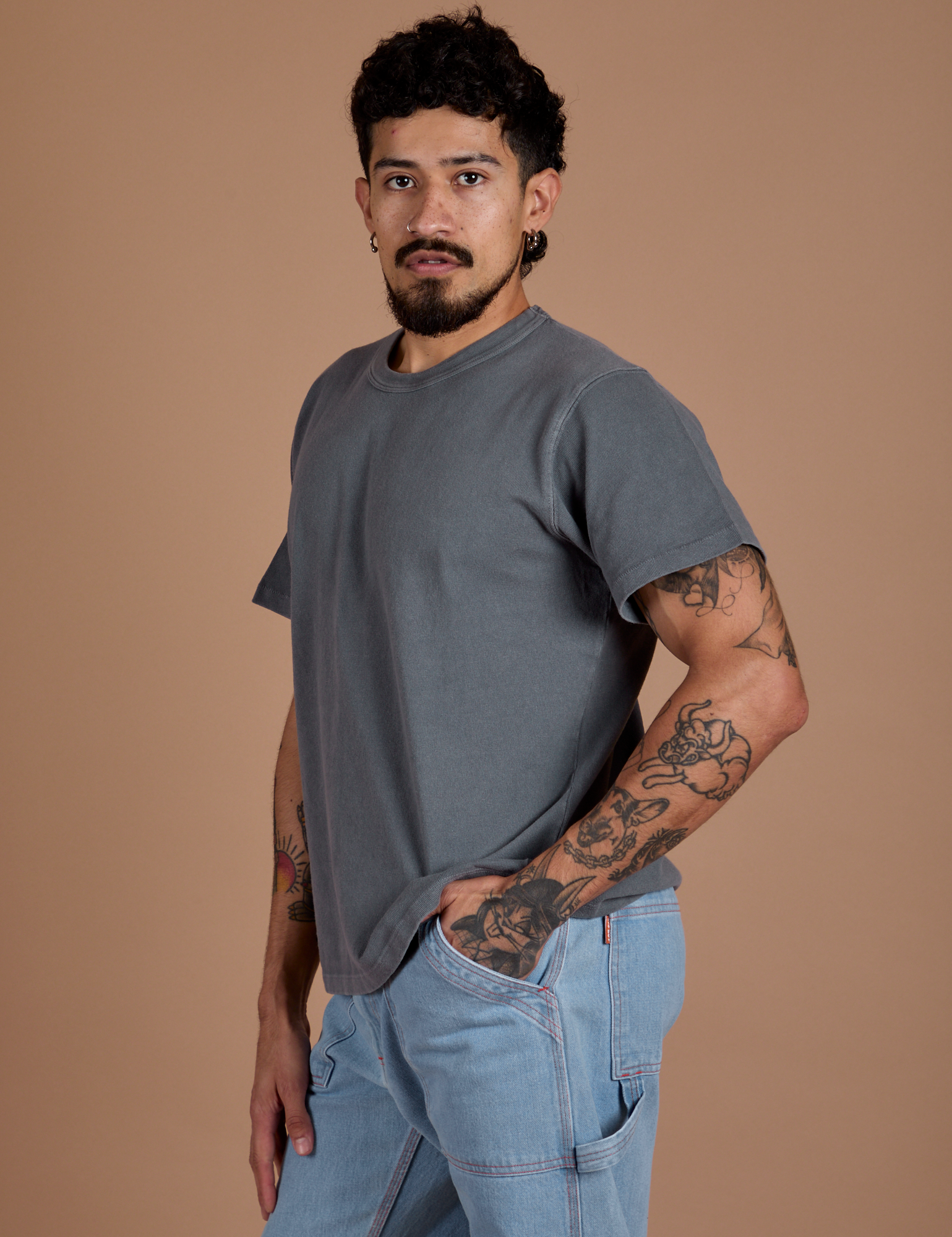 Burly Tee - Washed Grey – BIG BUD PRESS