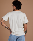 Burly Tee in Vintage Tee White back view on Jesse