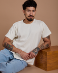 Burly Tee in Vintage Tee White worn by Jesse