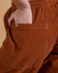 Try-A-Style Corduroy Drop Pocket Cargo Pants - Burnt Terracotta *FINAL SALE*