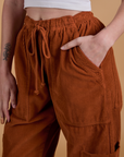 Try-A-Style Corduroy Drop Pocket Cargo Pants - Burnt Terracotta *FINAL SALE*
